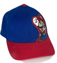 Nintendo Super Mario Bros. Mario Red And Blue Fitted Medium Youth Baseball Cap - £18.31 GBP