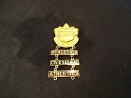 De Molay Merit Badge Pin Athletics Civil Service Athletics Gold Tone - £13.54 GBP