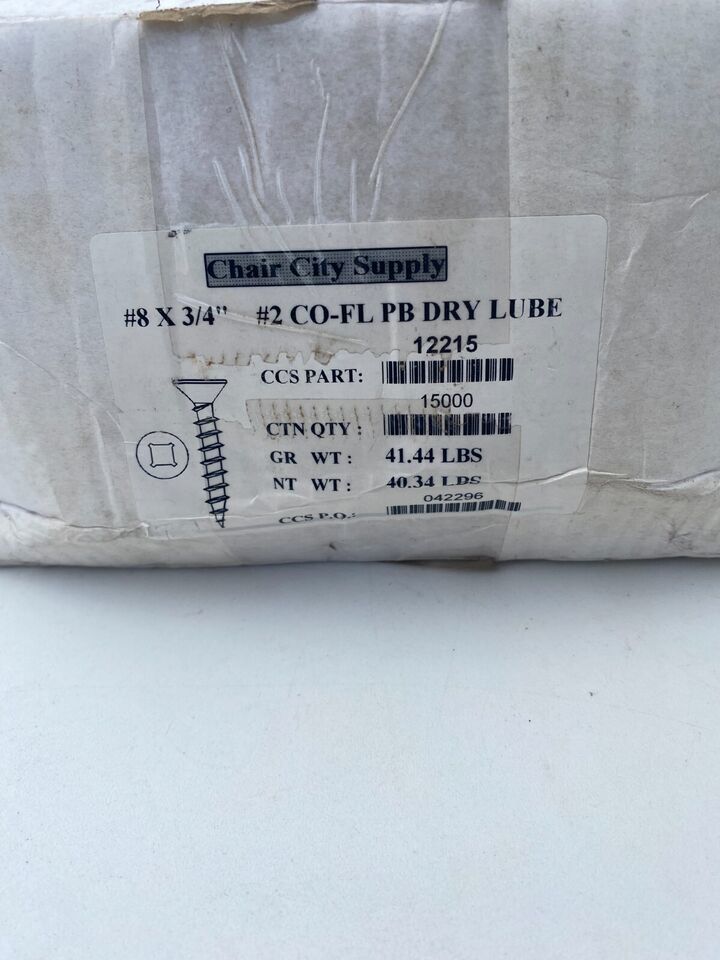 Box of 15,000 pc#12215 Chair City Supply Furniture construction screws #... - $185.59