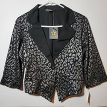 NWT Living Doll Black and silver crop blazer size XL Made in the USA - £10.10 GBP
