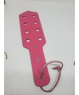 Leather Paddle Slapper Crop bondage s&amp;m master slave pink spank - $23.22