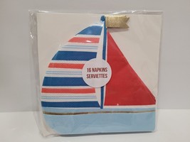 Meri Meri Coastal Nautical Sailboat 16 Paper Napkins NIP - £11.07 GBP