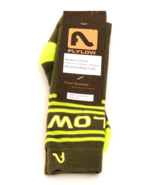 FlyLow Green Striped Irwin Foot Sweater Socks 1 Pair Men&#39;s  S/M  6-9  NWT - £14.58 GBP