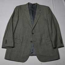 Jos A Bank 46R Portly Gray Check Signature Silk Wool Blazer Suit Jacket ... - $74.99