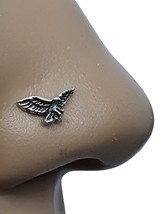 Bird Nose Stud Bird of Prey 22g (0.6mm) 925 Sterling Silver With Ball End Pin - £5.68 GBP