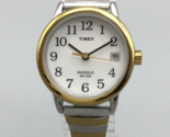 Timex Easy Reader Watch Women 30mm Silver Gold Two Tone Stretch Band 2023 - £19.56 GBP