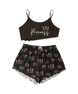 Princess Crown PJ Size 12 (XL) Womens Loungewear Pajamas Cami 2 Pc Set T... - $18.00