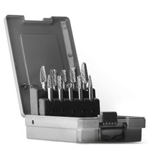 Carbide Burrs Set With 1/4''Shank Double Cut Solid Power Tools Tungsten Carbide  - £68.79 GBP
