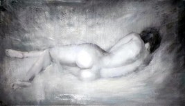 16x28 inches Nude  stretched Oil Painting Canvas Art Wall Decor modern02D - £158.19 GBP