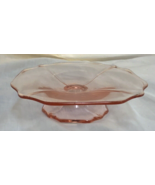 Vintage Pink Depression Glass Pedestal Server 5.25” - £7.04 GBP