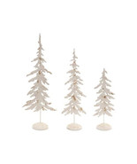 Distressed Metal Pine Tree with Gold Accents (Set of 3) - $133.74 CAD