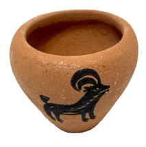 Santo Domingo Indian Pottery Handmade Miniature Planter Vase Josua Garcia 1.75&quot; - £27.66 GBP