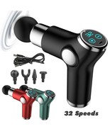 32 Speeds Mini Lcd Massage Gun Deep Tissue Percussion Muscle Massage Bac... - £29.59 GBP