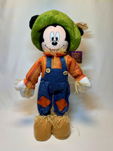 Mickey Mouse Halloween Scarecrow Plush - 21&quot; Standing Figure - £20.08 GBP