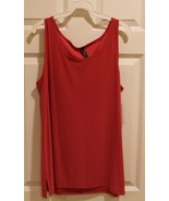 FASHQUE STUDIO Elegant Slinky Knit Sleeveless No Wrinkle Light Red Top -... - $4.95