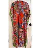 ANTICA SARTORIA FLOWER GARDEN GREAT BEADWORK  Cotton Caftan, Coverup, Tu... - $892.74 MXN