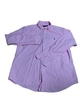 Ralph Lauren Polo Button up Checked Mens Shirt Size Large Pink and White - $22.54