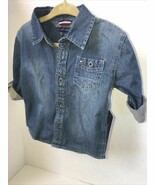 Toddler Boy Tommy Hilfiger Button Up Denim Shirt Size 12 Months New With... - $180.57 MXN