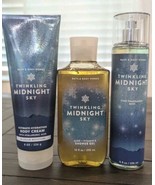 3 TWINKLING MIDNIGHT SKY Shower Gel + Body Cream + Fragrance Mist SET of 3 - £31.87 GBP