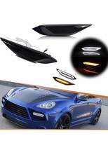 Fit 2011-2014 Porsche Cayenne 958 Clear Lens LED Side Marker Lights Sign... - $684.40 MXN