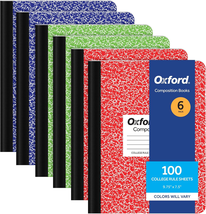 Composition Notebook 6 Pack, College Ruled Paper, 9-3/4 X 7-1/2 Inches, ... - $16.22