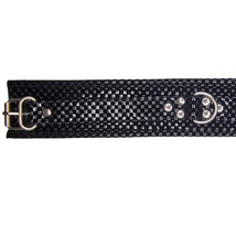 Vinyl Velour Collar Choker Studded D Ring Adjustable Buckle Closure Wide... - £11.90 GBP