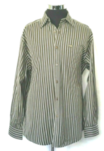 Faconnable Button Front Shirt Men&#39;s Size X-Large Long Sleeves Gray Stripes - £11.82 GBP