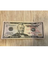 $50 Fifty Dollar Bill Currency US 2013 - $100.00