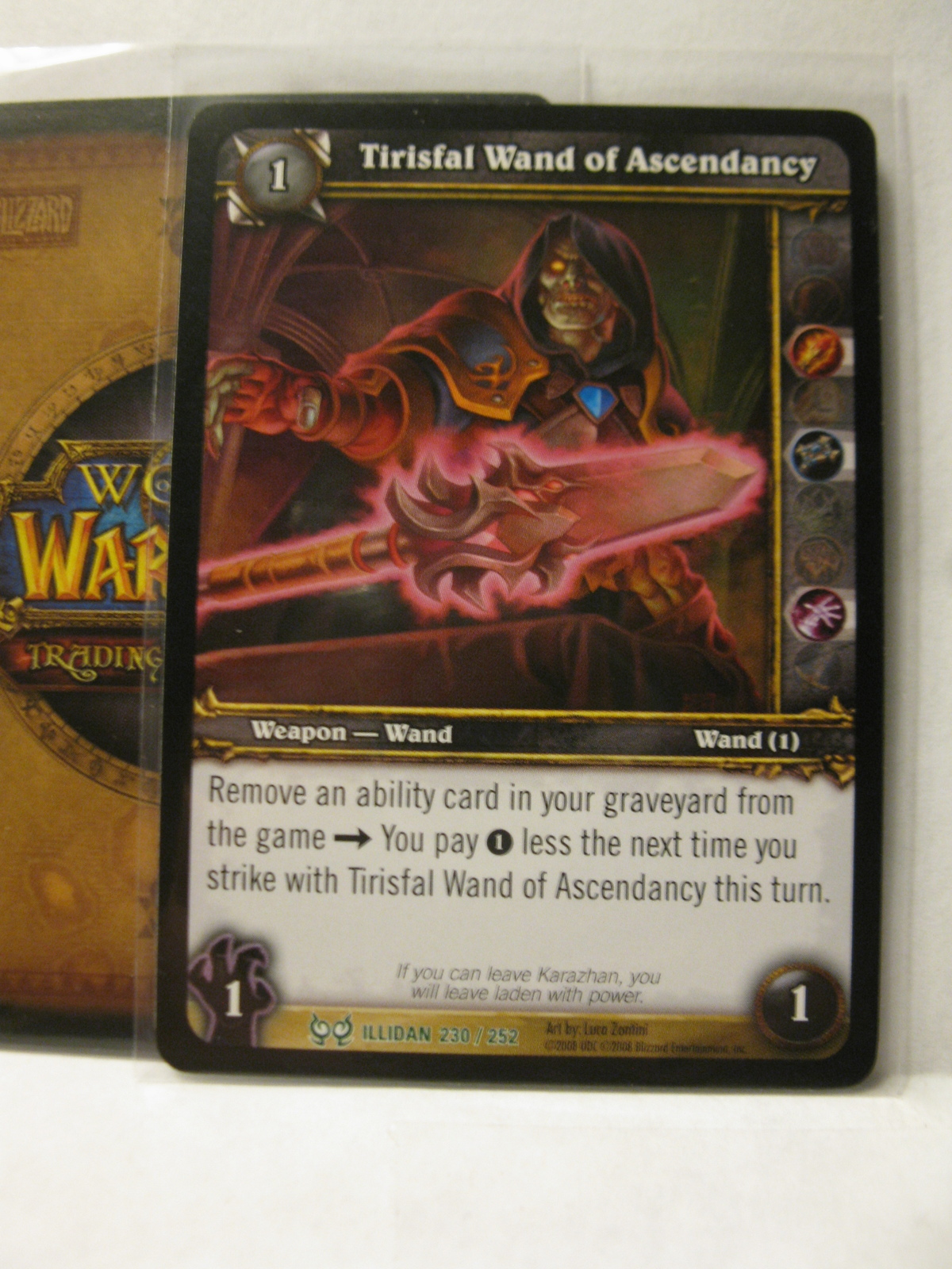 Primary image for (TC-1576) 2008 Warcraft Trading Card #230/252: Tirisfal Wand of Ascendancy