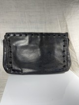 Saks Fifth Avenue Purse Women&#39;s Medium Pocket Framed Handbag Black VTG - £9.01 GBP