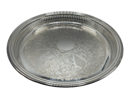 Newport by Gorham 12&quot; Round Silver Plate Serving Tray - £35.35 GBP