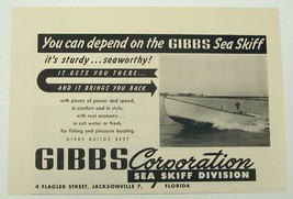 1946 Print Ad Gibbs Sea Skiff Boats Made in Jacksonville,FL - £9.59 GBP