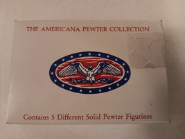 The Americana Pewter Collection AH19 Set Of 5 Solid Pewter Figurines Mint In Box - £31.96 GBP