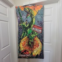 Vintage 1992 Jurassic Park Dilophosaurus Velociraptor Sleeping Bag 56” X... - $36.85