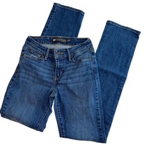 Levis Demi Curve Mid Rise Straight Denim Blue Jeans 5 Pocket Womens 0/25 - £11.95 GBP