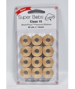 Super Bobs MasterPiece Cotton 80yd Prewound Bobbins 12ct Class 15 Ancien... - $348.88 MXN
