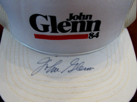 John Glenn Nasa Astronaut Mercury 6 Signed Auto Vintage 1984 Compaign Cap Jsa - £274.58 GBP
