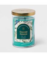 2-Wick Lidded Glass Jar Candle Emerald Amazon 21.5oz - Threshold™ - $496.86 MXN