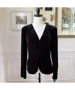 NWT Nos Vintage Patra Loehmann’s Black Velvet Twist Front Top L - €46,34 EUR