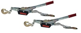 Set of 2 - 3 Ton Winches Come Along 2 Hooks Dual Ratchet Gear HD Over 60... - $1,053.63 MXN