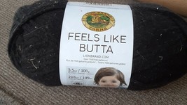 (1 Skein) Lion Brand Yarn Feels Like Butta Yarn, Black - £7.88 GBP