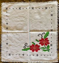 Handmade Tablecloth Embroidered - Servilleta Bordada a Mano Artesana Flo... - €13,53 EUR