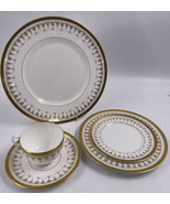 Royal Worcester Imperial White Gold 5-Piece Place Setting Crafted Englan... - £198.31 GBP