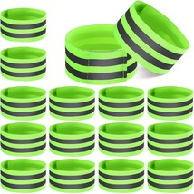 16 Pieces Reflective Bands Reflector Bands For Wrist, Arm, Ankle, Leg, High Visi - £18.11 GBP