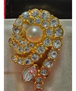 Crystal &amp; Faux Pearl earings.C.1995 - $15.00
