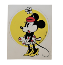 Vtg Walt Disney Productions Minnie Mouse Luggage Sticker Ephemera - £11.78 GBP