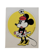 Vtg Walt Disney Productions Minnie Mouse Luggage Sticker Ephemera - £11.79 GBP