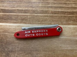 Vintage Air Express Gits Razor-Nife Red Pocket Knife Advertising Aviation Rare - £7.11 GBP