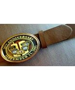 20th anniversary Multi Agency  9-11 epoxy buckle &amp; Brown Bonded Leather ... - $33.78 CAD
