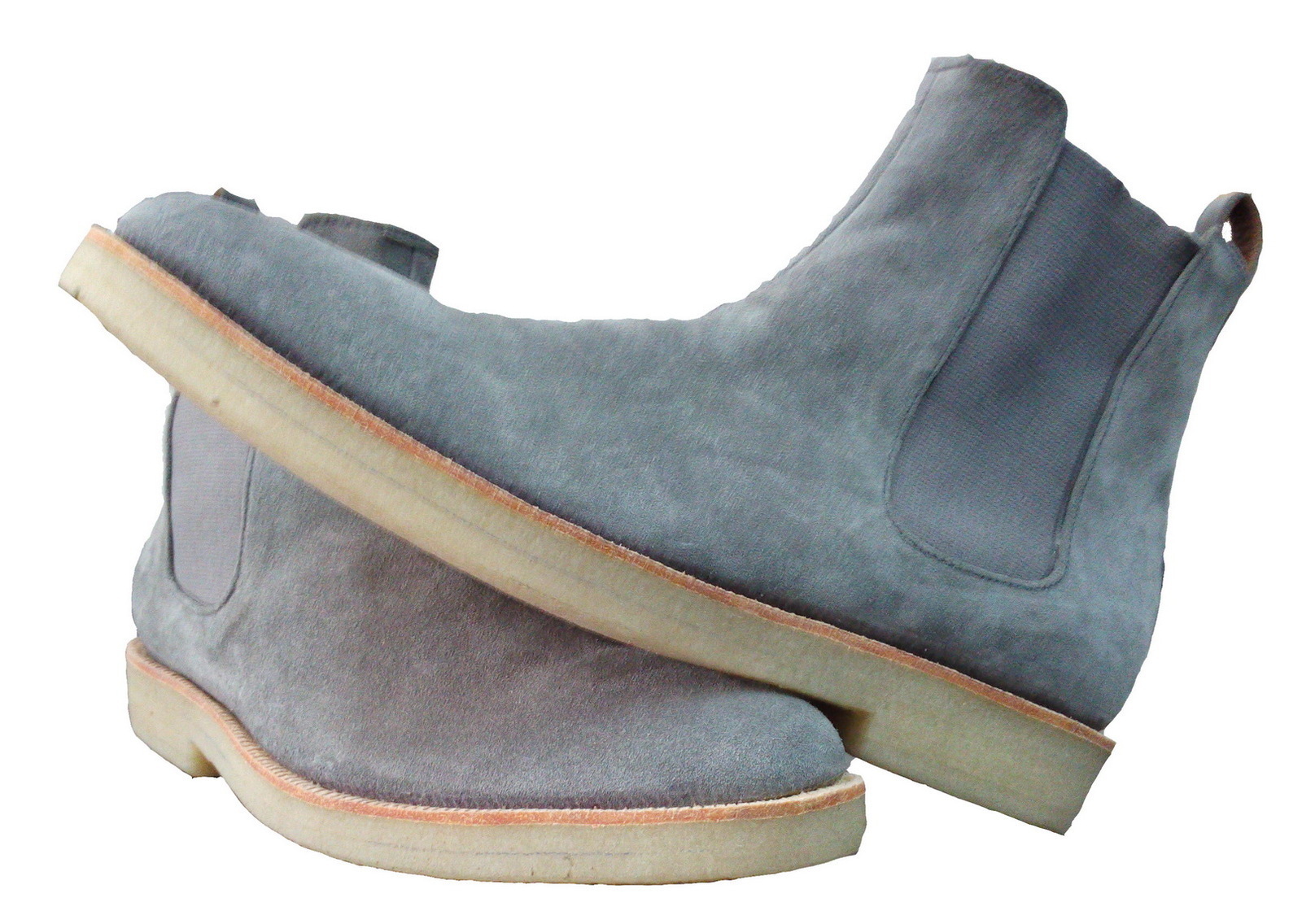 NEW Handmade Men's Gray Color Chelsea Boot, Mens Suede High Ankle Dress Fashion